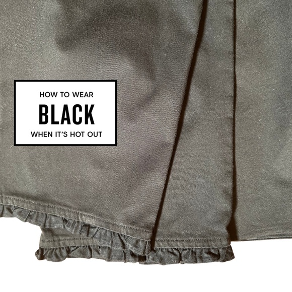 Vintage I.N.C. Cotton Stretch Capri Pants with Ruffle Detail - Picture 7 of 8